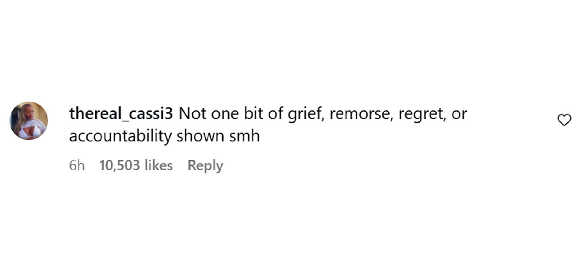 A comment reacting to the news (Image via Instagram/ @theshaderoom)